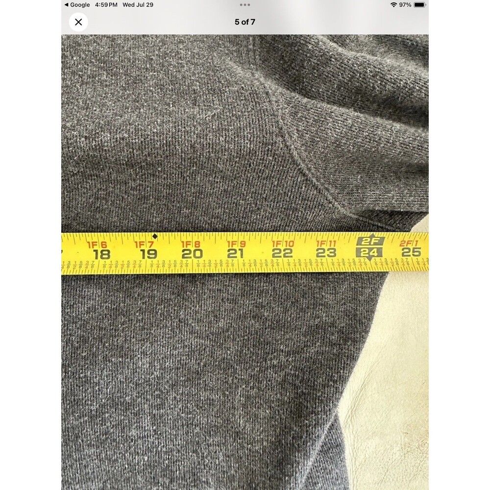 Polo Ralph Lauren Estate Rib Pullover 1/4 Zip Sweater Gray Mens Large Mock Neck - Picture 5 of 8